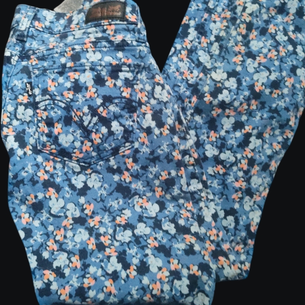 Floral Blue Women's Jeans